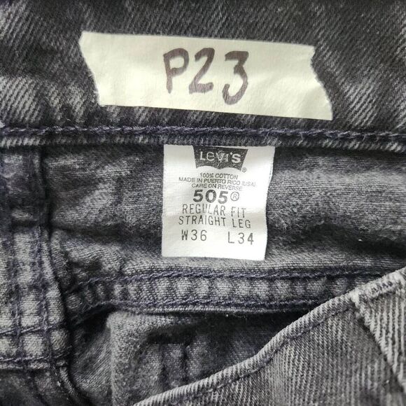 R23 Levi's 505 black cut-off shorts, unisex - Picture 4 of 6